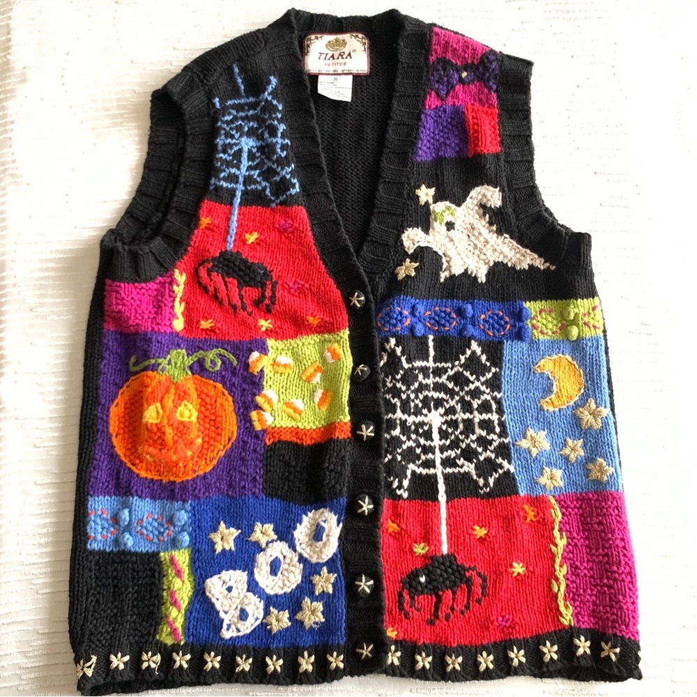 vintage Halloween sweater vest